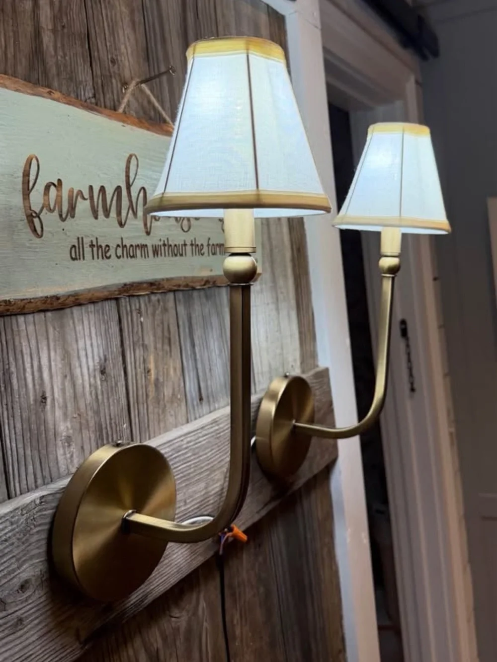 Pair of Capital Lighting Dawson 1-Light Wall Sconces with Fabric Shades